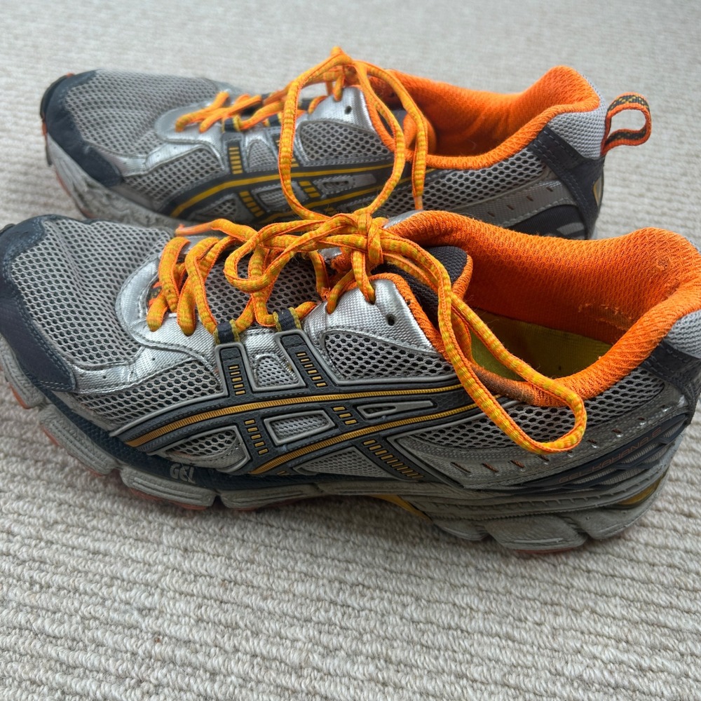 Asics Gel-Kahana 6 Sneakers Womens 9 Silver Orange Trail Running